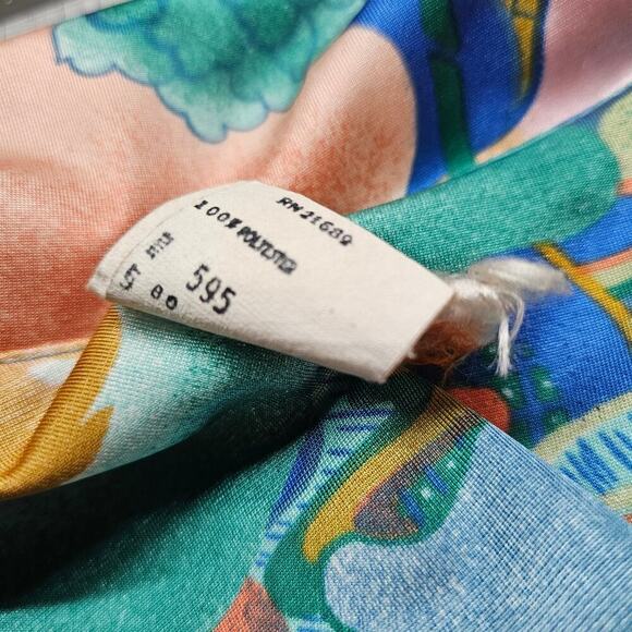 Vintage Kiyomi Hawaii 70s Dress Womens Size 10 Maxi Disco Tropical Psychedelic - Picture 14 of 14